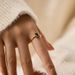 Zircon light luxury ring real gold electroplating color preserving metal texture French retro ring active temperament turquoise ring_ipsvogv.com