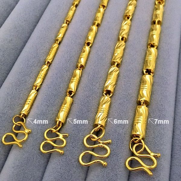 Heavy Vacuum Plating Mens Bead Chain Necklace Link Jewellery_ipsvogv.com