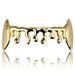 Gold Plated Water Drop Canine Lower Teeth Braces Personality Clown Hip Hop Decorative Gold Braces_ipsvogv.com