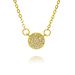 Copper Plated Gold Necklace Round Cake Full Pendant French Romantic Light Luxury High End Sense Hot Sale New_ipsvogv.com