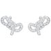 Silver Bow Earrings For Women Crystal Earrings Stud Earring_ipsvogv.com