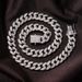 Double Row Full Diamond Hip Hop Cuban Chain New Street hipster Cuban Chain Bracelet Necklace_ipsvogv.com