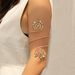 Tribal Style Stone Chain Ring Beaded Spiral Line Jewelry Open Arm Bracelet_ipsvogv.com