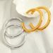 Women's Jewelry Fashion Titanium Steel C Shaped Round Bracelet Wide Version Smooth Bracelet_ipsvogv.com