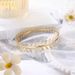Fashionable And Personalized Gold Metal Leaf Serrated Armband Bracelet_ipsvogv.com