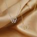 Ready Stock Hollow Butterfly Necklace With Zircon Shining Animal Choker Party Gift For Ladies 2024 Fashion Jewelry_ipsvogv.com