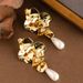 Trendy Brand Fashion Style Pearl Pendant Long Tassel Exaggerated, Atmospheric, High-end Silver Needle Earrings_ipsvogv.com