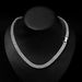 Wind Double Row Necklace Alloy Water Chain Bracelet Full Diamond Trendy Tennis Neck_ipsvogv.com
