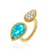 Women's Jewelry Beaded Edge Claw Inlaid Gemstone Ring Teardrop Shaped Faceted Multi Color Artificial Crystal Opening Can Be Fine Tuned Hand Jewelry_ipsvogv.com