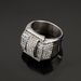 316 stainless steel/titanium steel gold plated full diamond luxury hip hop ring_ipsvogv.com