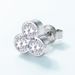 Three Petal Flower Moissanite Earrings For Women S925 Silver Inlaid With Brilliant Moissanite Earrings Simple And Fashionable_ipsvogv.com