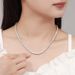 Gradient Size Zircon Necklace Hip-Hop Trendy Personality Tennis Chain High-End Accessories_ipsvogv.com