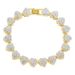 Hip hop Diamond Peach Heart Splicing Bracelet, Personalized Street Dance Trendy Dressing Bracelet Accessories_ipsvogv.com