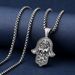 Hand of Fatima Hamsa Pendant ins men's necklace evil eye pendant hip hop necklace accessories_ipsvogv.com