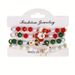 Christmas Soft Clay Pearl Beaded Fashion Bracelet Set Santa Claus Reindeer Pendant Party Unisex Wristband_ipsvogv.com