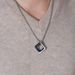 Men's Jewelry Square Geometric Hip Hop Ring Crystal Couple Three Ring Titanium Steel Pendant Long Sweater Chain Jewelry_ipsvogv.com