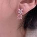 Cao Shichao's sparkling zircon versatile, luxurious, minimalist. They are adorned with and floral earrings_ipsvogv.com