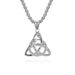Nordic Viking triangle knot double headed snake titanium steel necklace cold neutral style eternal knot stainless steel pendant pendant_ipsvogv.com
