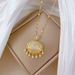 Steel 【 Titanium 】 Tassel Auspicious Lock Light Luxury Temperament Gorgeous Full Diamond Necklace Women's Versatile 【 】_ipsvogv.com