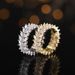 Cao Shifeng's Luxurious Willow Leaf Ring Exudes And Cool Vibe, With Dense Circle Of Inlaid Index Finger Rings That Exude_ipsvogv.com