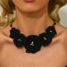 Minimalist style diamond studded women's necklace versatile fabric niche design multi-layer flower collarbone chain_ipsvogv.com
