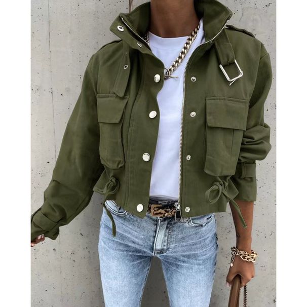 Women's Clothing autumn and winter new motorcycle jacket coat short tops _ipsvogv.com