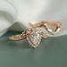 Sanjie Flower Wedding Ring Women's Fashion Crown Jewelry With White Water Drop Zircon Set_ipsvogv.com