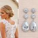 Cao Shi's New Water Drop Zircon Super Sparkling Bridal Female Romantic Wedding Earrings Jewelry_ipsvogv.com