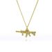 Hot Selling Punk Hip Hop Full Diamond Machine Gun Necklace Personality Creative Submachine Gun Pendant Necklace_ipsvogv.com
