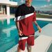 2023 Summer Mesh Set for Men's Trendy Casual Beach Style 3D Digital Printed T-shirt and Shorts_ipsvogv.com