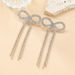 Direct Sales Popular Bow Long Tassel Earrings Fashionable Shiny Rhinestone Earrings_ipsvogv.com
