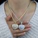 Women's Jewelry Heart Pendant Necklace With Diamond Accents, Trendy Hip-Hop Style, Silver & Gold Options, Adjustable Length Full Diamond Necklace_ipsvogv.com
