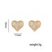 Hip-hop new gold-plated zircon love earrings Joker cool personality men's and women's fashion earrings_ipsvogv.com