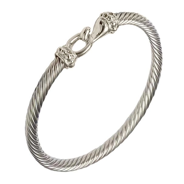 Jewelry & Accessories New Retro Stainless Steel C Shaped Open Bracelet Titanium Steel Ladies Wire Twisted Rope Fish Hook Simple Bracelet_ipsvogv.com