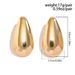 Design Sensory Metal Smooth Water Drop Bean Female Geometric Love Fold Earrings_ipsvogv.com