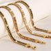 Unisex fashion stainless steel three layer bracelet for women Simple and versatile adjustable gold plated circle bracelet_ipsvogv.com