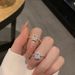 1 Piece Simple Style Square Alloy Inlay Rhinestones Women's Rings_ipsvogv.com
