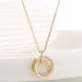 Women's Jewelry S925 Silver Three Ring Necklace Clavicle Chain Ins Style High Grade Sense Ring Niche Design Pendant_ipsvogv.com