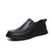 New leather thick sole line comfortable men's shoe cover foot flat warm leather shoes_ipsvogv.com