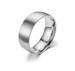 Titanium Frosted Men's Plain Brushed Stainless Steel Ring Accessories_ipsvogv.com