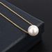Stainless Steel Elegant One Pearl Necklace Female Minimalist Temperament Jewelry Customize Wedding_ipsvogv.com