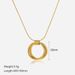 Titanium Steel Hollow Circle Necklace - Round Clavicle Chain For Women, Versatile & Lightweight_ipsvogv.com