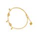 Vietnamese Sand Gold Light Luxury Style Diamond Inlaid Four Leaf Flower Tassel Round Bead Bracelet For Female Niche,_ipsvogv.com