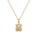 【 】 Stranded Sky Little Bear Light Luxury Charm Gorgeous Full Diamond Necklace Women's Versatile Clavicle Titanium Steel_ipsvogv.com