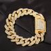 Hip Hop Fashion Minimalist Cuban Bracelet Men's Trendy Punk Street Coarse Alloy Bracelet_ipsvogv.com