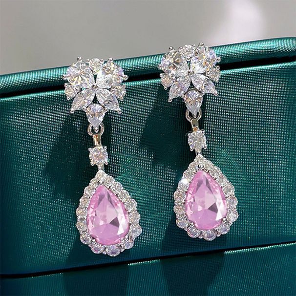 Cao Shi's Hot Selling Long Ear With Simulated Flower Droplet Shaped Earrings, Fashionable Temperament, Women's_ipsvogv.com