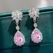 Cao Shi's Hot Selling Long Ear With Simulated Flower Droplet Shaped Earrings, Fashionable Temperament, Women's_ipsvogv.com