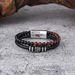 Men's Jewelry Leather Cord Bracelet Fashion Braided Leather Stainless Steel Bracelet Natural Stone Beaded Bracelet_ipsvogv.com