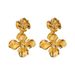 Women's Jewelry Silver Needle High End Metal Cold Style Flower Earrings Exaggerated Design Earrings Light Luxury Earrings_ipsvogv.com