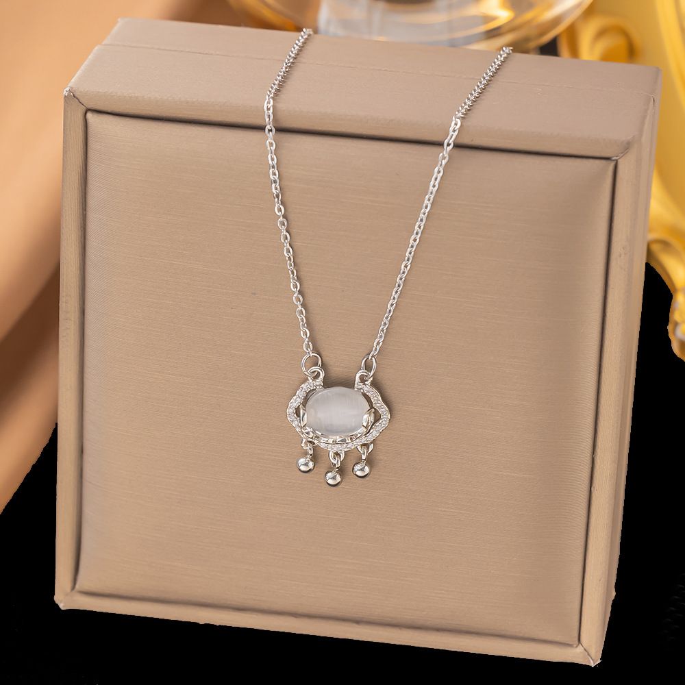 Delicate Safety Lock Necklace 2022 New Fashion Lucky Ruyi Women's Collar Bone_ipsvogv.com